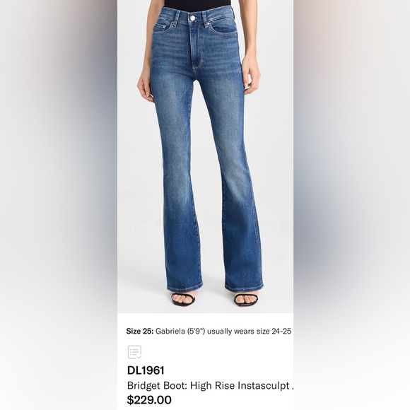 DL1961 Indigo High Rise Bootcut Jeans - Picture 1 of 3